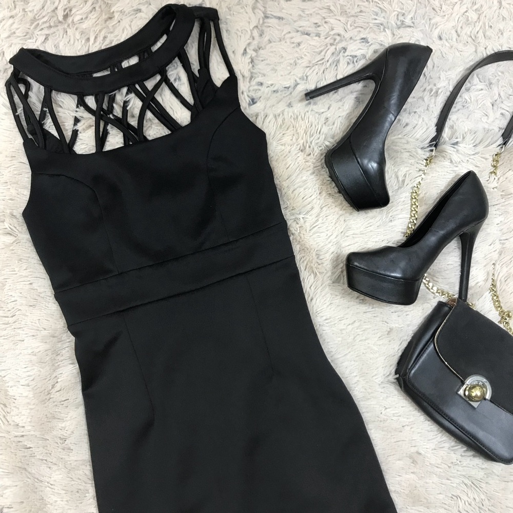 Forever21 Black Bodycon Cut Out Detail Dress